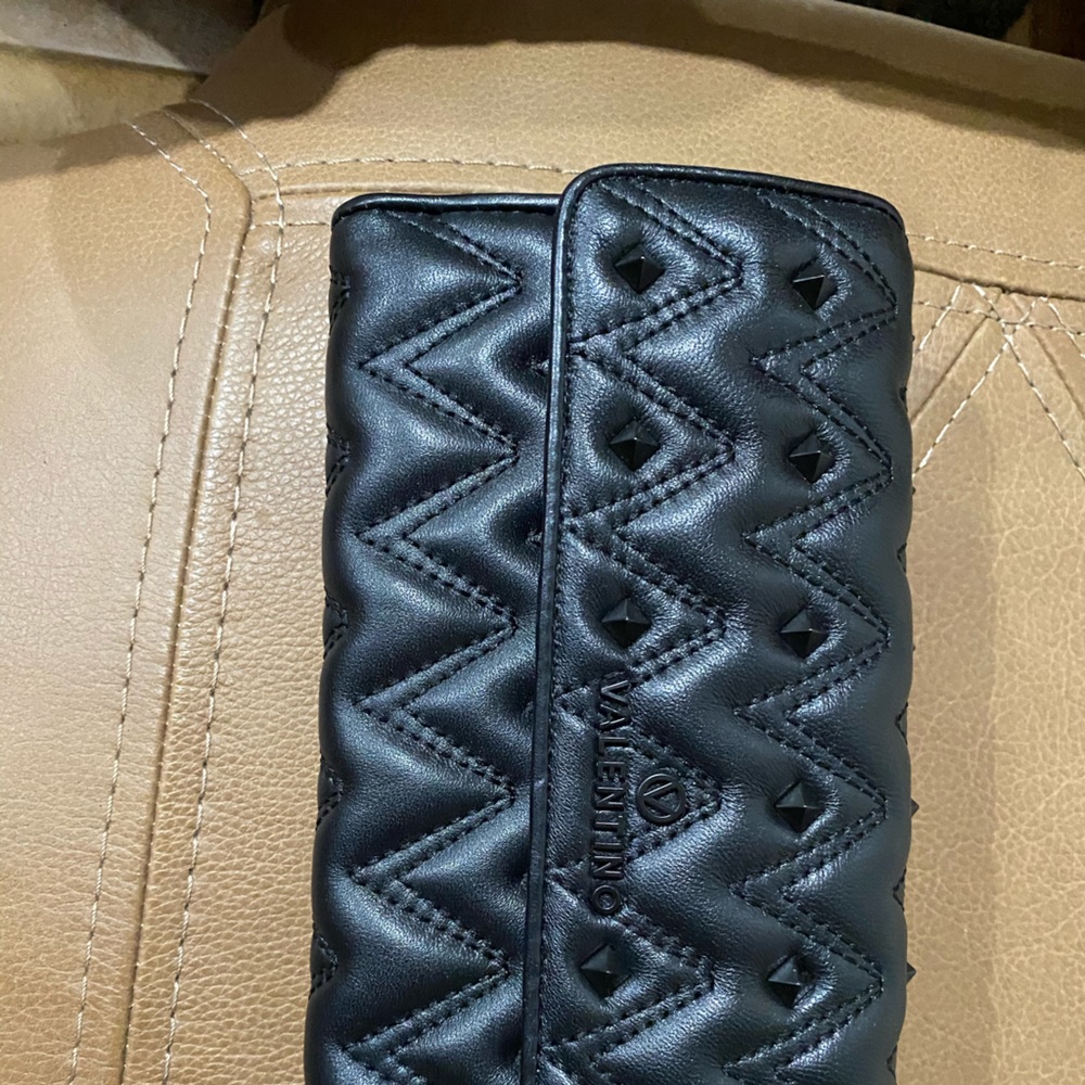 Valentino 
Rockstud Quilted Clutch Wallet